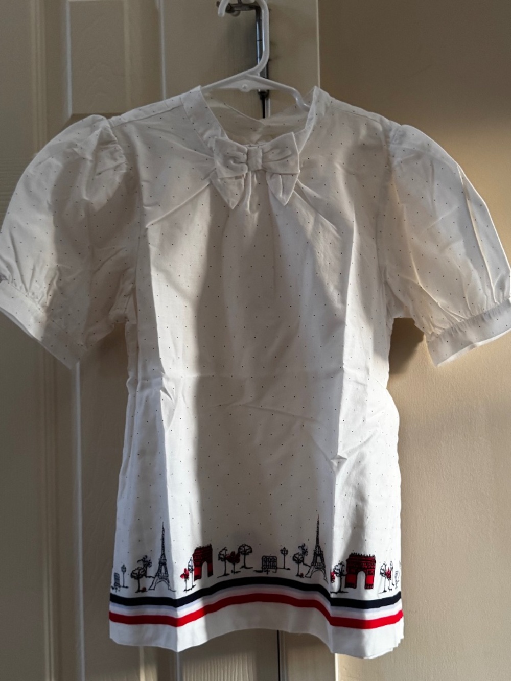 Janie & Jack Girls Polka Dot Parisian Top Size 12 NWT